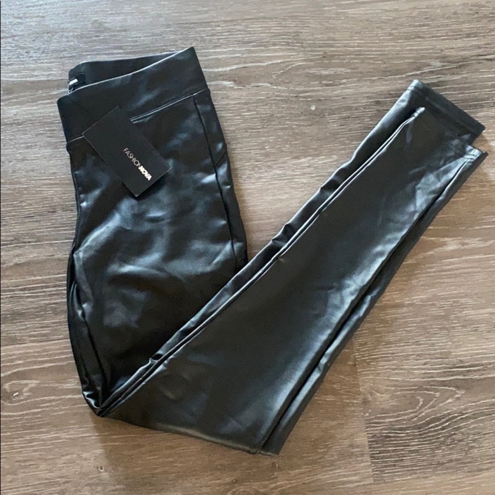 NWT FAUZ LEATHER LEGGINGS